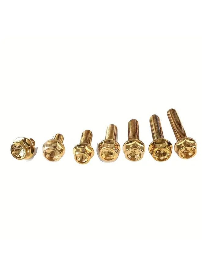 M8x25mm 10PCS Vacuum Electroplated Titanium Stainless Steel Hex Flange Head Bolts - Image 5